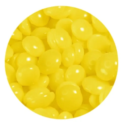 Lemon hard wax beans, colour swatch